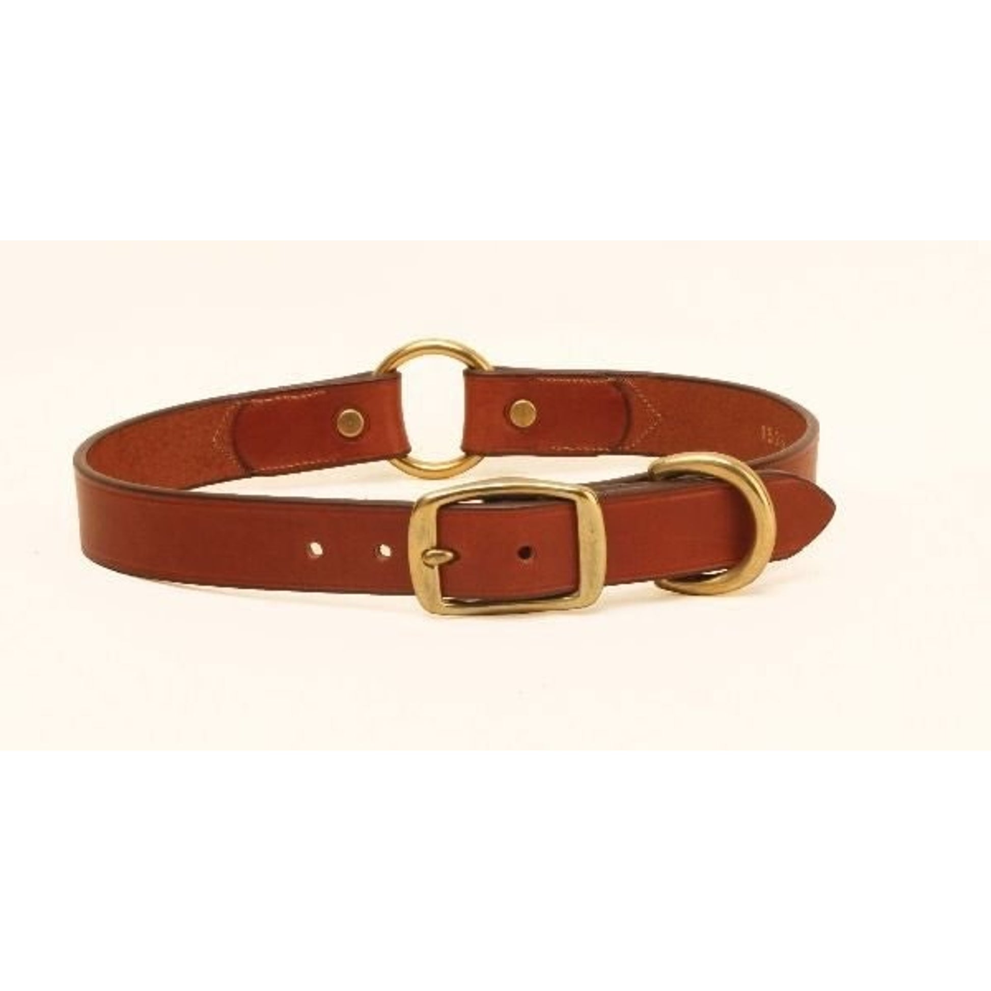 Tory Leather Hunting Dog Safety Collar 12in Brn