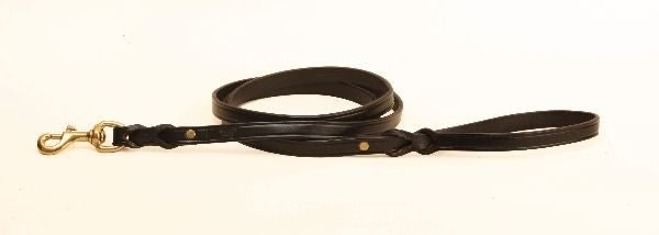 Tory Creased Split Twist Dog Leash 5/8in X 6FT Blk