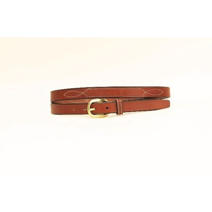 Tory Leather 3/4In Belt With Stitched Pattern 24 Hav
