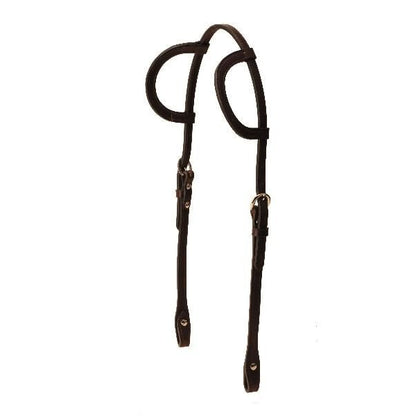 5/8In Double Ear Headstall -Chicago Screws Bk/Gry
