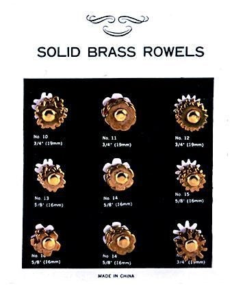 Weaver Leather Rowels 18 Pairs 5/8.75 Solid Brass