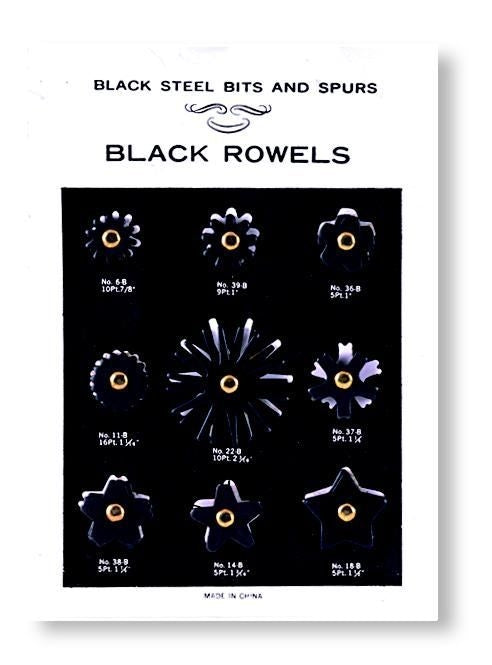 Weaver Leather Rowels 9 Pairs 7/8 23/16 Black