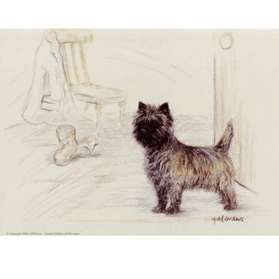 Cairn Terrier By Gill Evans Matted 12.75x10.75