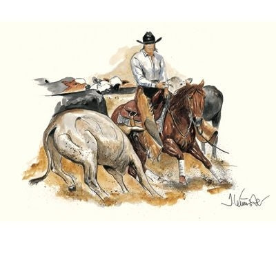 Cutting Cutting Horse- By Jan Kunster 19.75 x 27.5