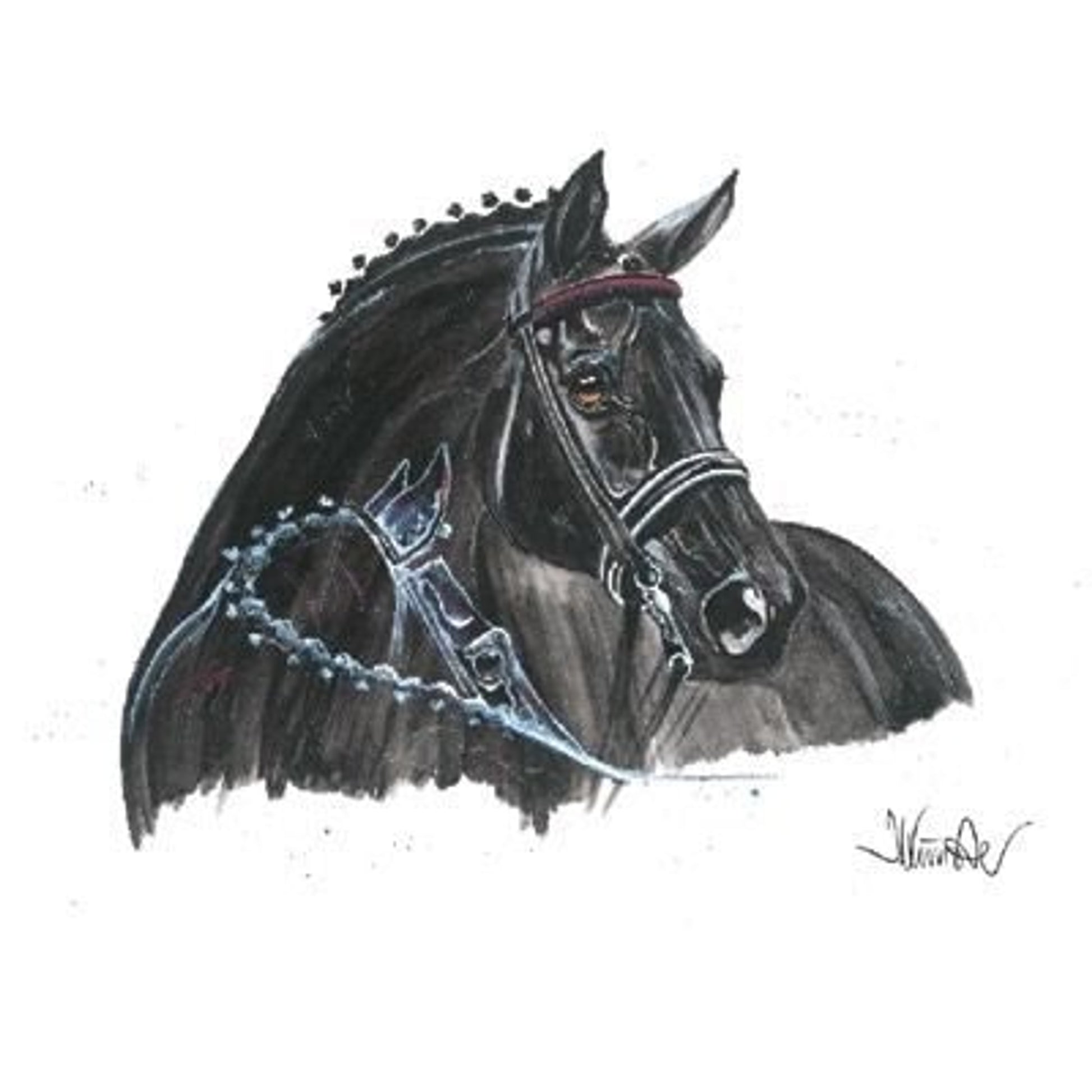 Gammon Dressage By Jan Kunster 19.75 x 27.5