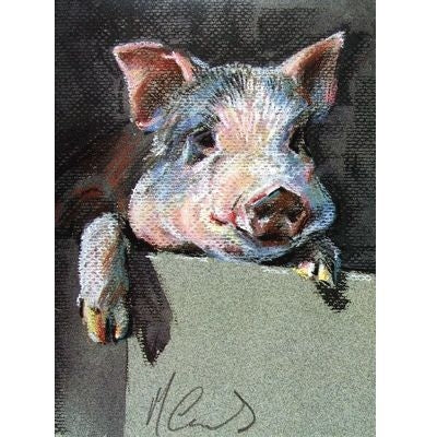 Inquisitive Pig Blank Cards - 6 Pk 5x7