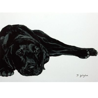 Lounging Labrador Retriever Blank Cards-6 Pk 5x7
