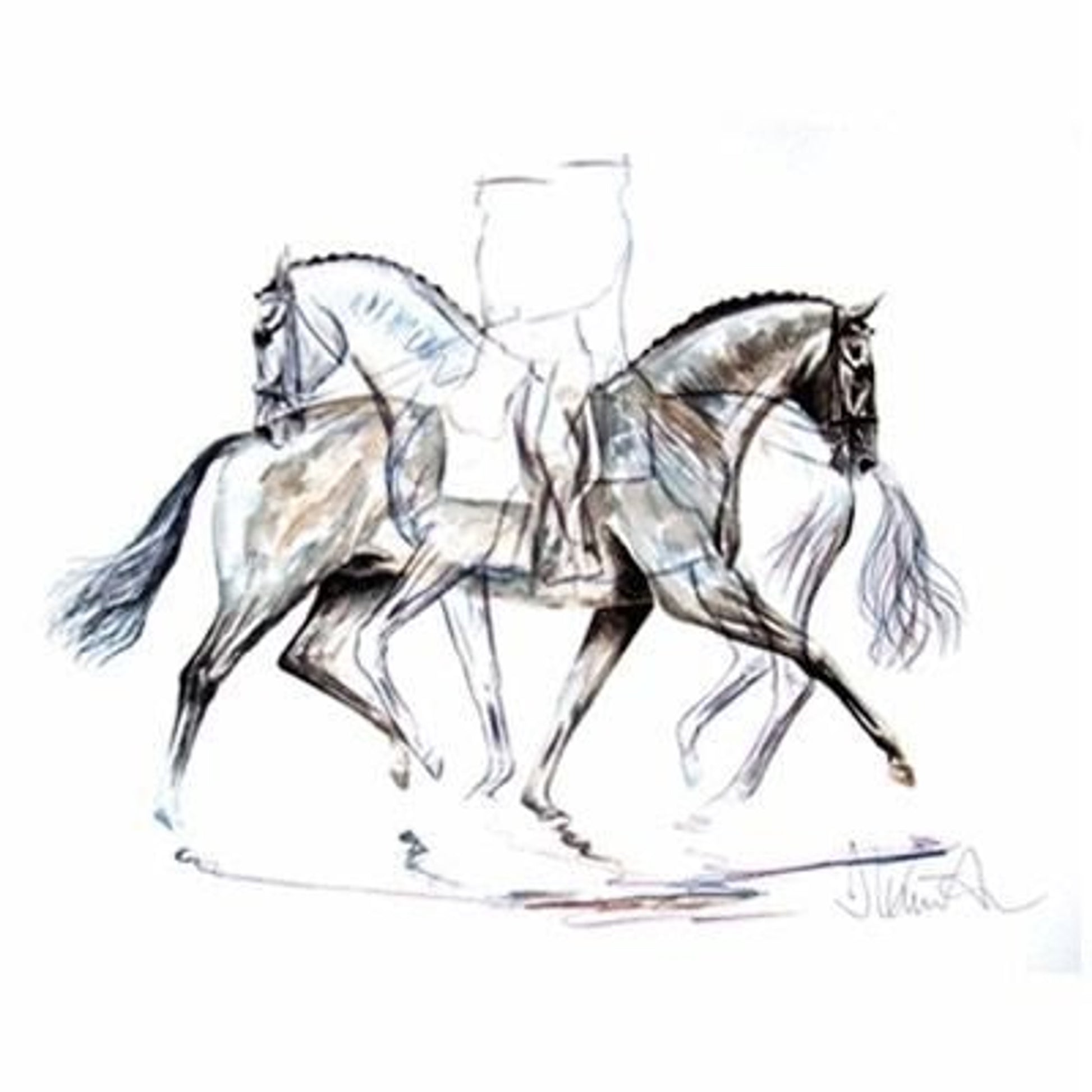 Pas de Deux Dressage By Jan Kunster 19.75 x 14.75
