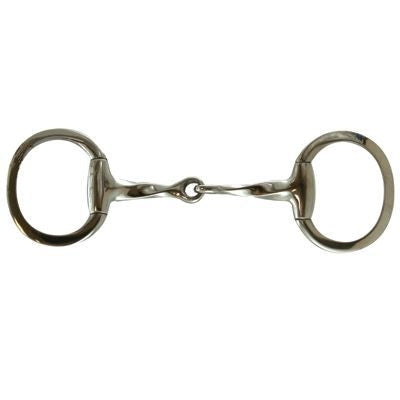Slow Twist Flat Ring Eggbutt Snaffle Bit 6.5 MULTI