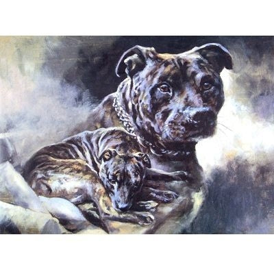 Staffordshire Terriers Blank Cards 6 Pack 5 x 7