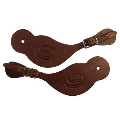 Tear Drop Spur Straps Fancy tooled