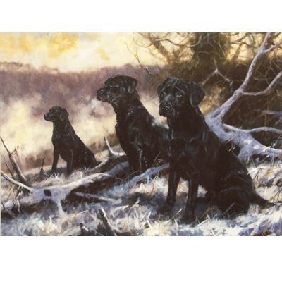 Winter Workers Labrador Retriever Cards 6 Pk 5 x 7