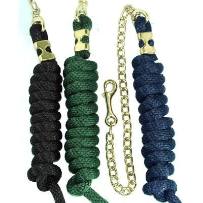 Braided Poly Lead Brass Plated Chain 8ftx24 HntGrn