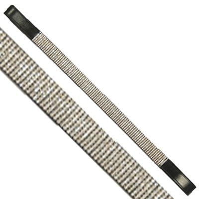 Fancy Wide Crystal Center Brow Band Black