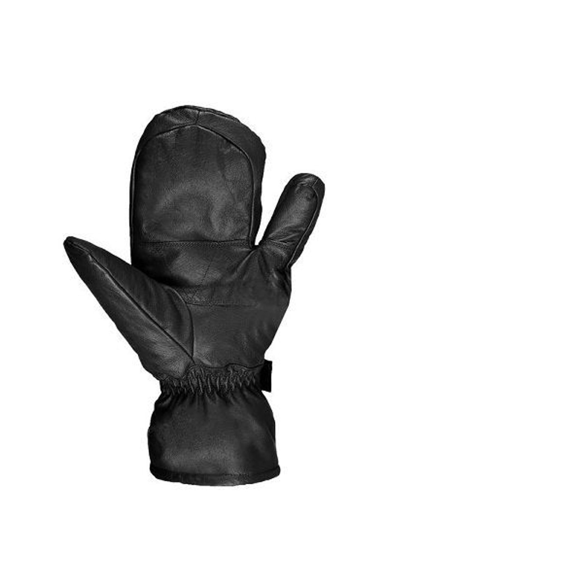 Leather 3-Finger Mittens LG Black