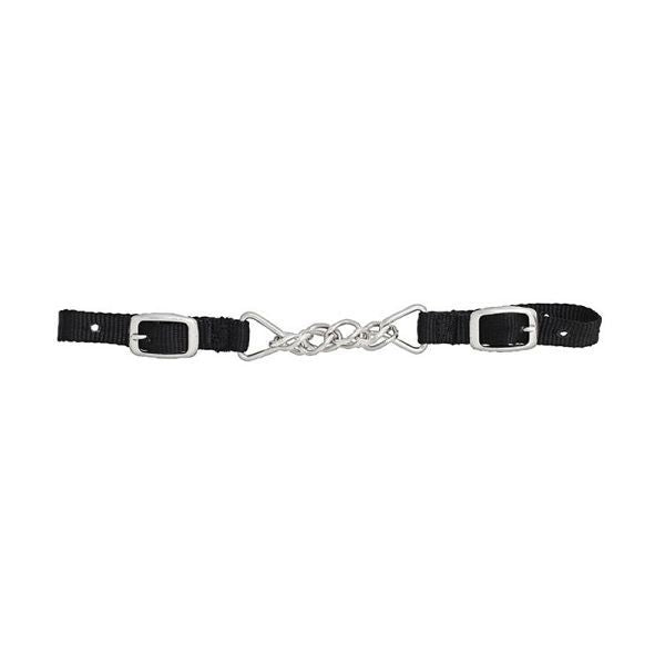 HorZe Nylon Curb Chain with Buckles Black