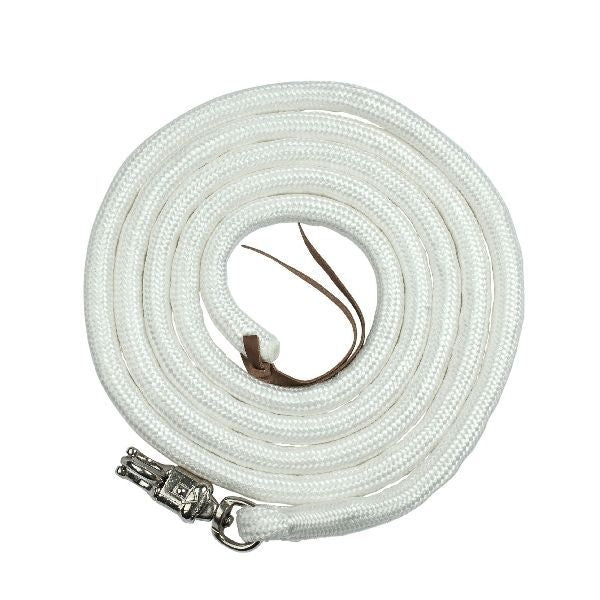 HorZe Lead Rope with Leather End White