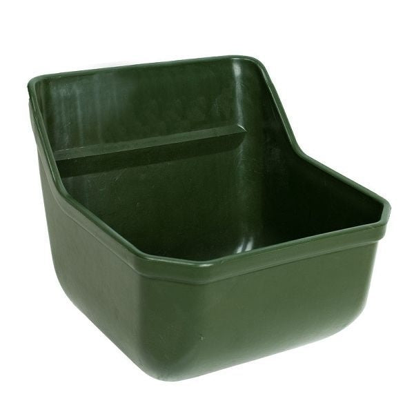 HorZe Flat Back Wall Feed Trough Green