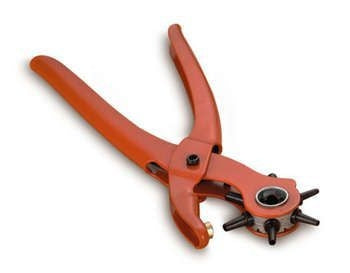 Revolving Leather Punch Red