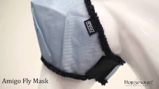 Amigo Fly Mask with Ears Cob Baby Blue/Navy
