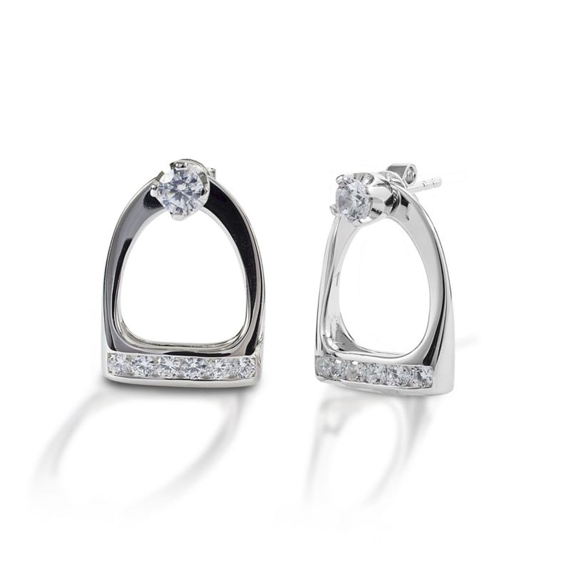 Kelly Herd Sterling Slv English Stirrup Earrings