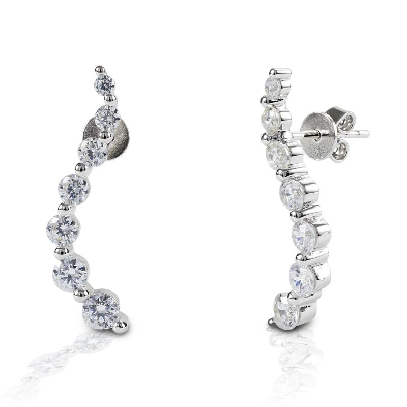 Kelly Herd 925 Sterling Silver Journey Earrings
