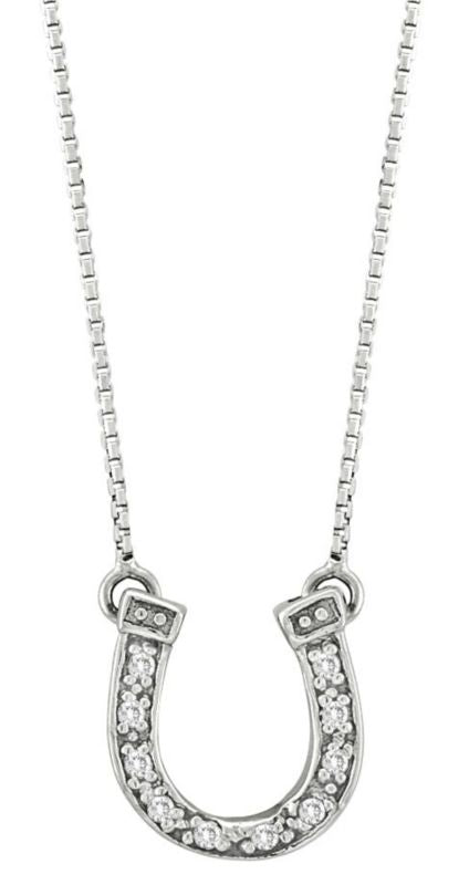 Kelly Herd Sterling Slv Dangle Horseshoe Necklace