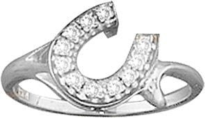 Kelly Herd .925 Sterling Offset Horseshoe Ring 5