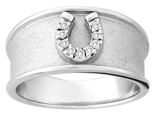 Kelly Herd .925 Sterling Wide Horseshoe Ring 5