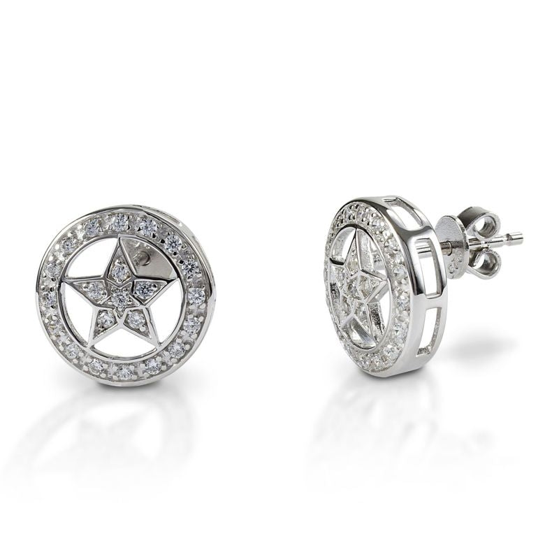 Kelly Herd .925 Sterling Silver Star Earrings