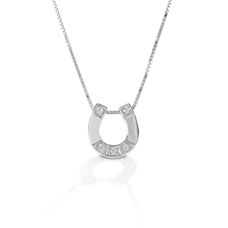 Kelly Herd .925 Sterling Horseshoe Accent Pendant