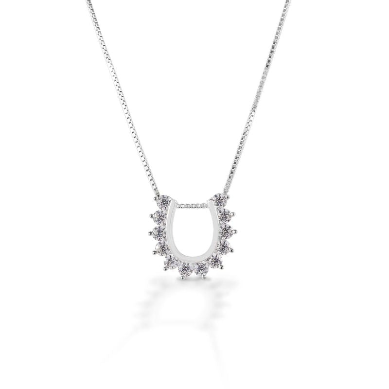 Kelly Herd .925 Sterling Studded Horseshoe Pendant