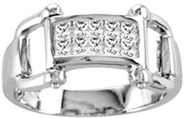Kelly Herd 925 Sterling Silver Bling Bit Ring 5