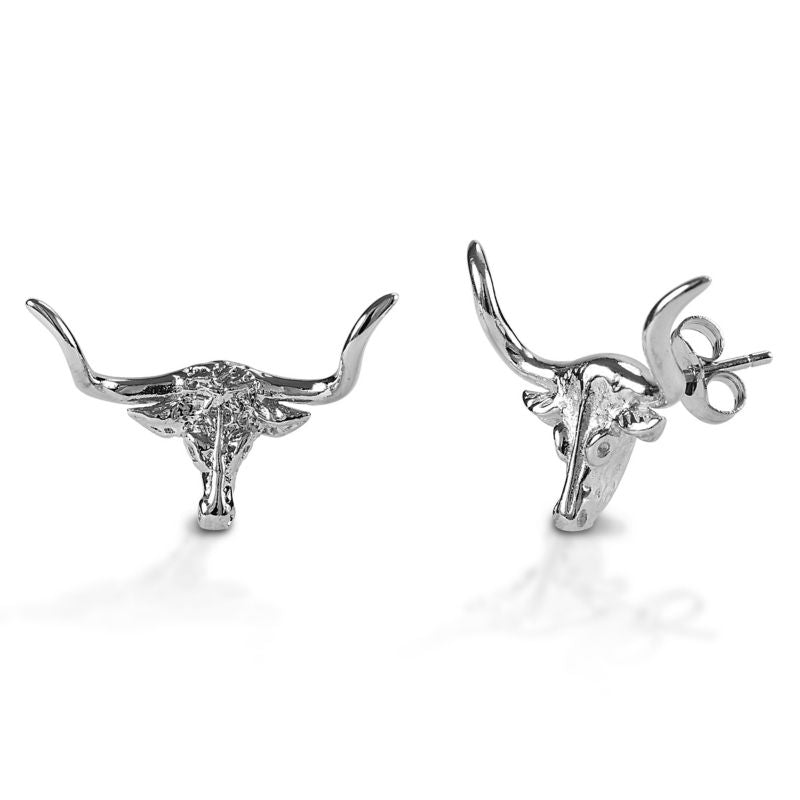 Kelly Herd .925 Sterling Silver Longhorn Earrings