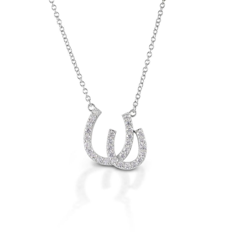 Kelly Herd Slv Side by Side Dbl Horseshoe Pendant
