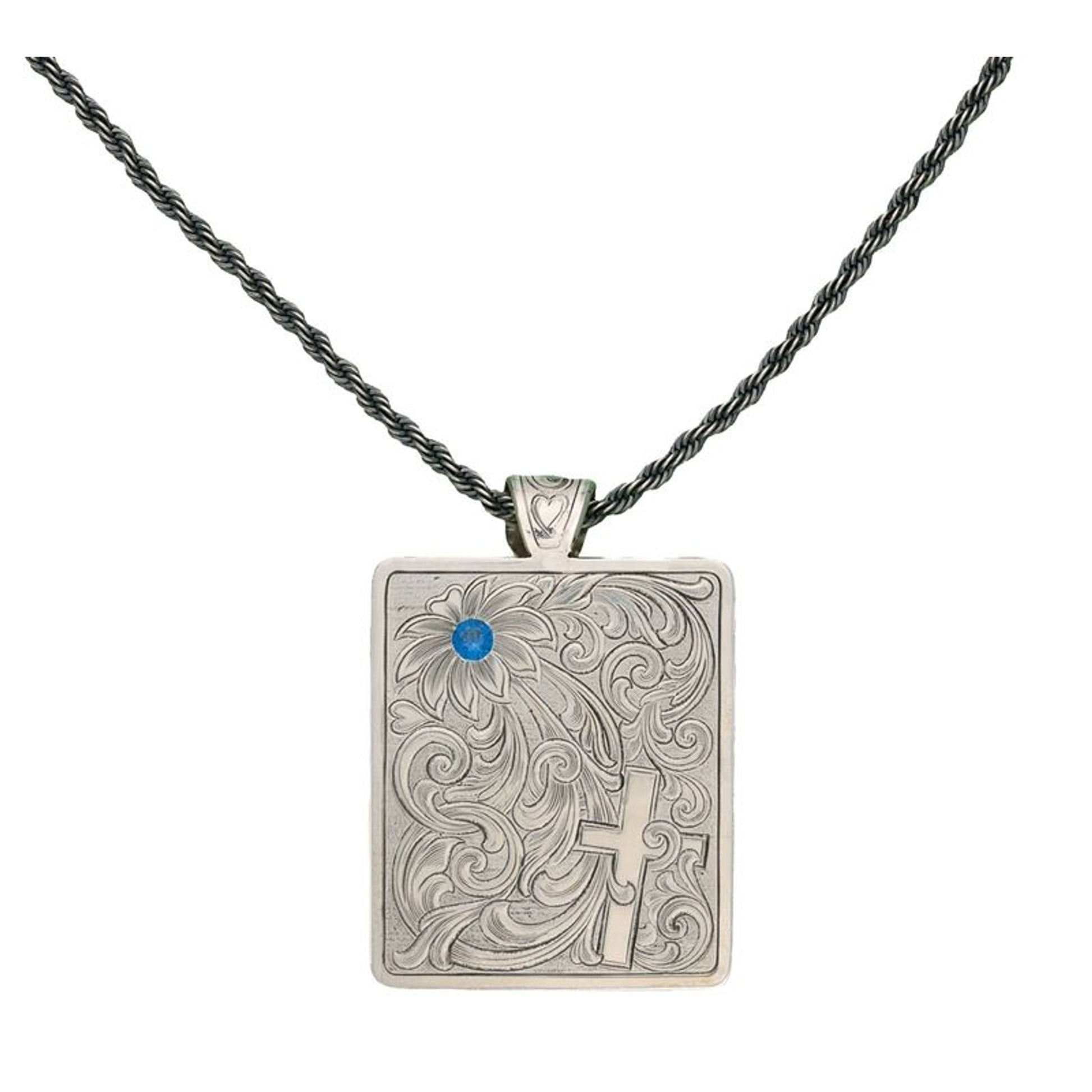 Montana True Blue Bitterroot Flower Necklace