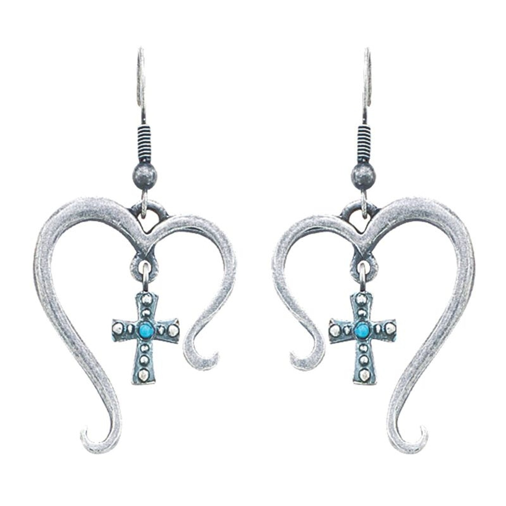 Montana Silver Hearts Open To Faith Earrings