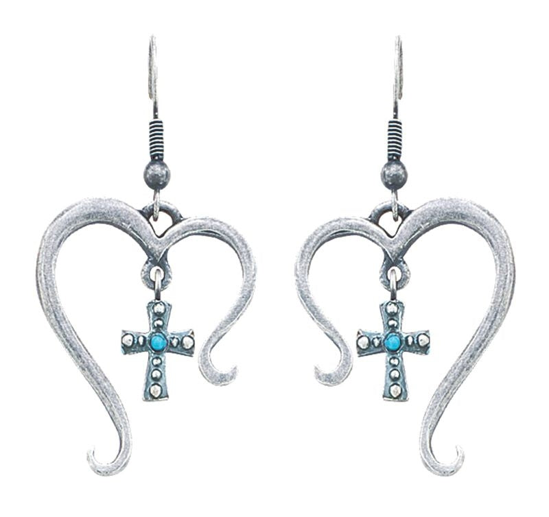 Montana Silver Hearts Open To Faith Earrings