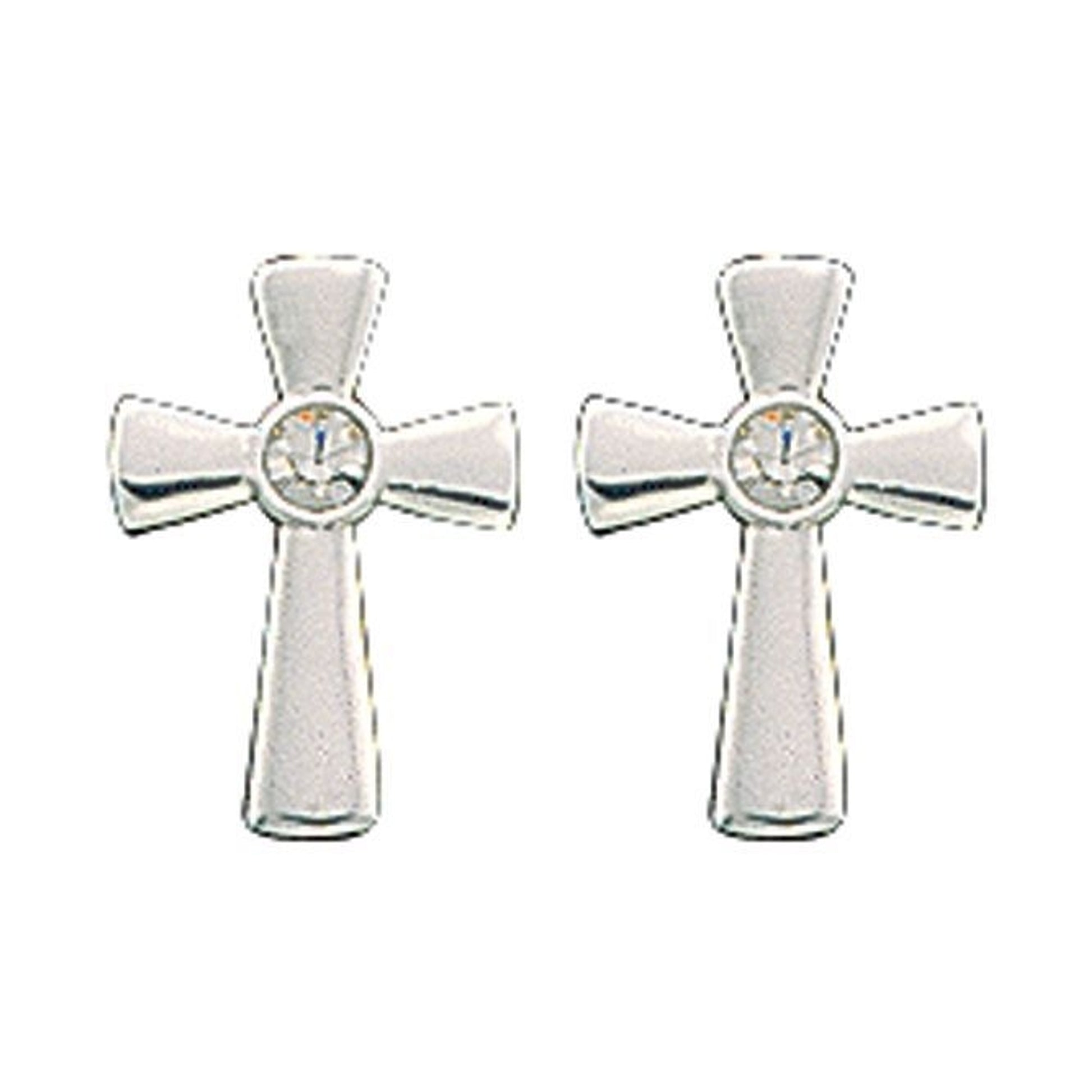 Montana Tiny Silver Cross Post Earrings