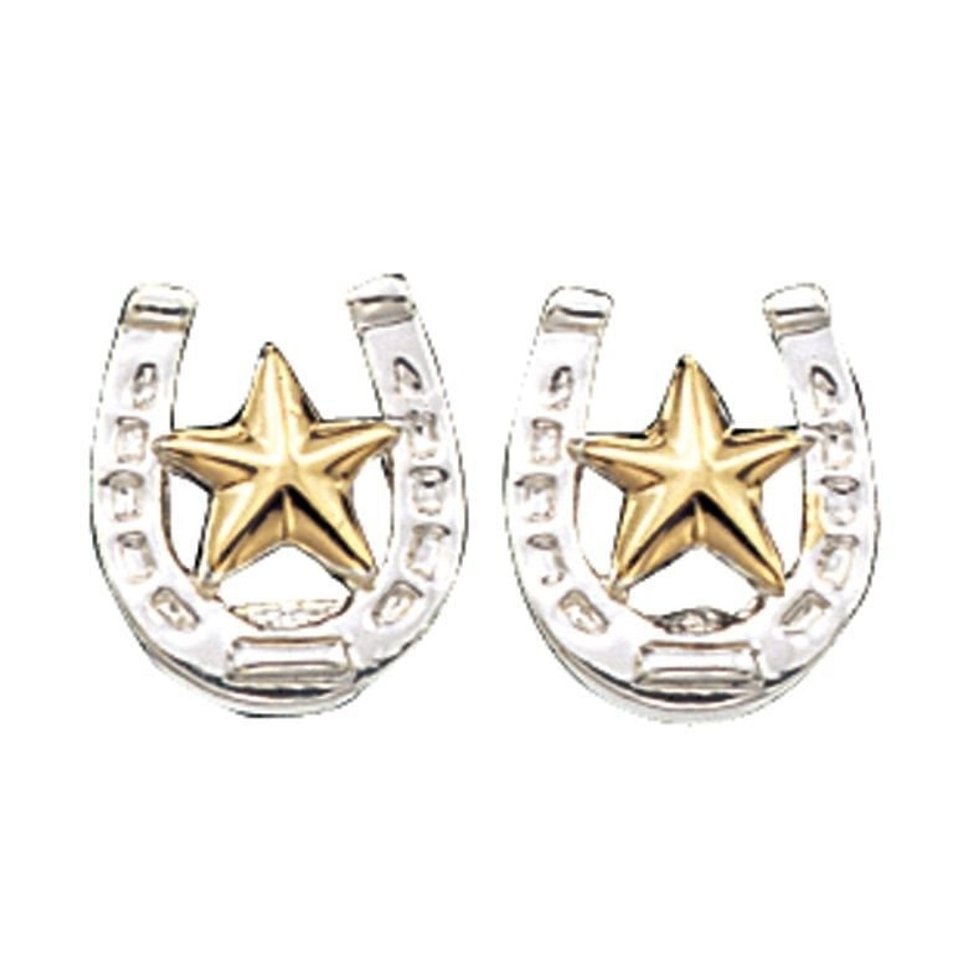 Montana Small Stars And Horseshoe Post Earrings