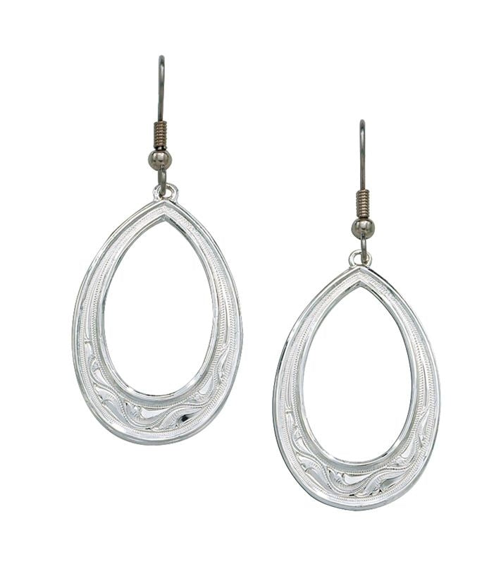 Montana Filigree Silver Teardrop Dangle Earrings
