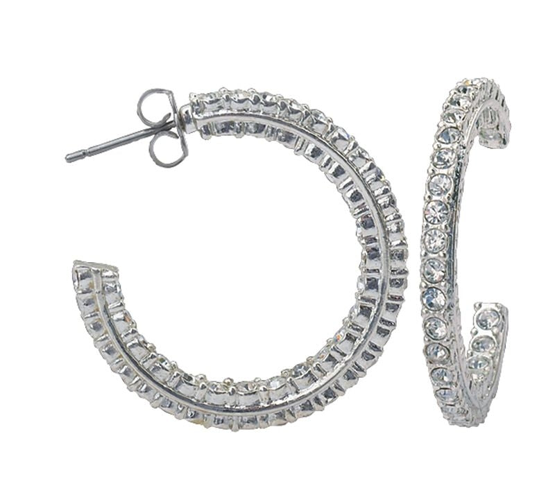 MontanaSilversmith Crystal Inside Out Hoop Earring