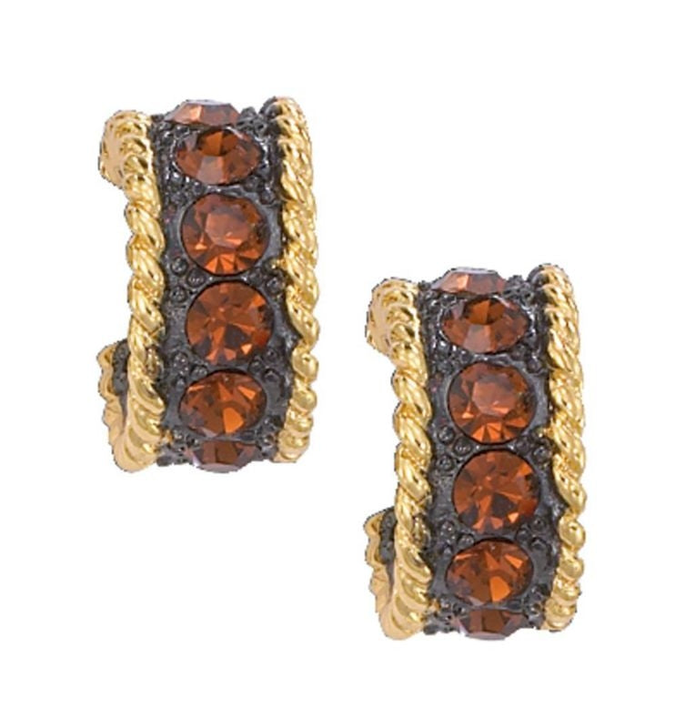 Montana Topaz Crystal Shine Small Hoop Earrings