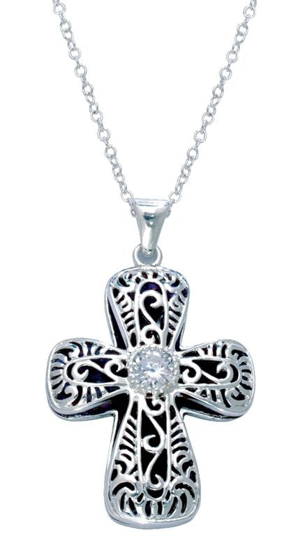 Montana Silver Filigree Cross with ofPure Heart