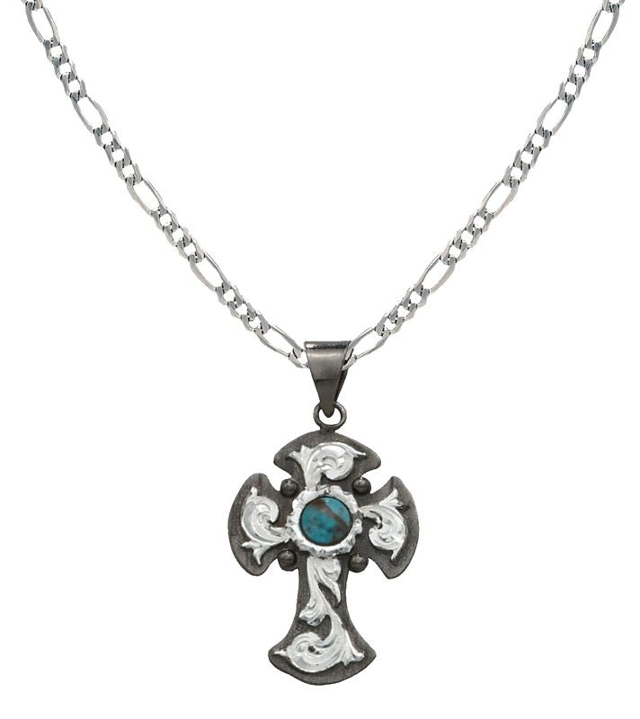 Montana Blue Earth Filigree Cross Erminee