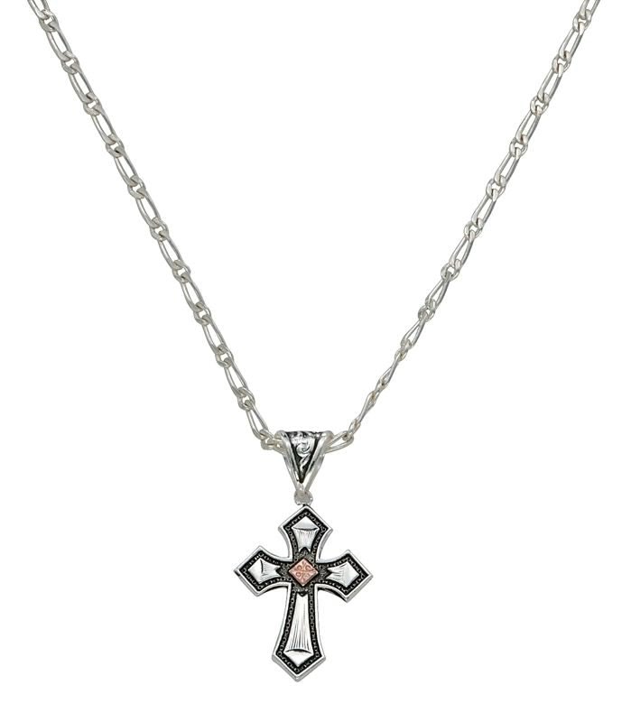 Montana Silversmiths Antique Copper Diamond Cross