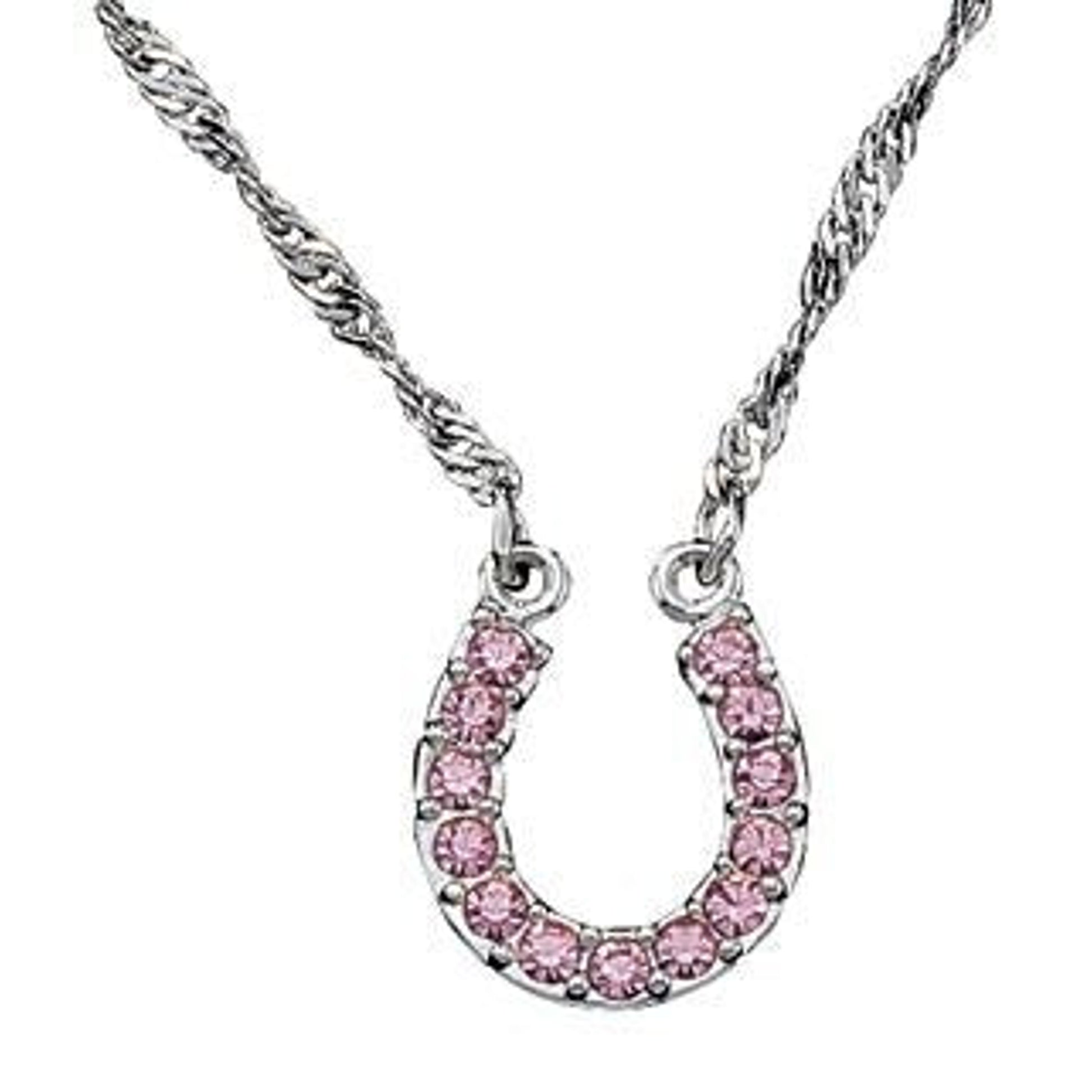 Montana Pink Ice Lucky Hrsshoe Necklace