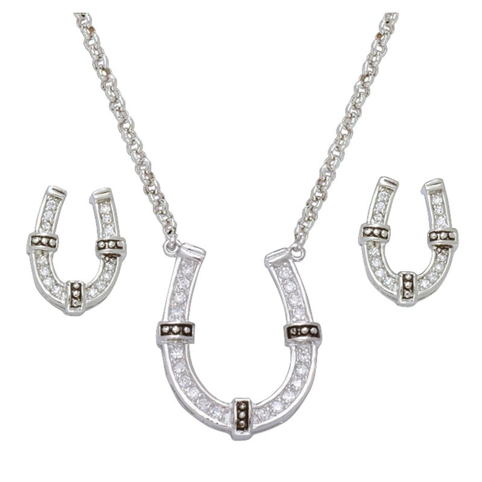 Montana Silver Horseshoes In Rings Jewelry Set