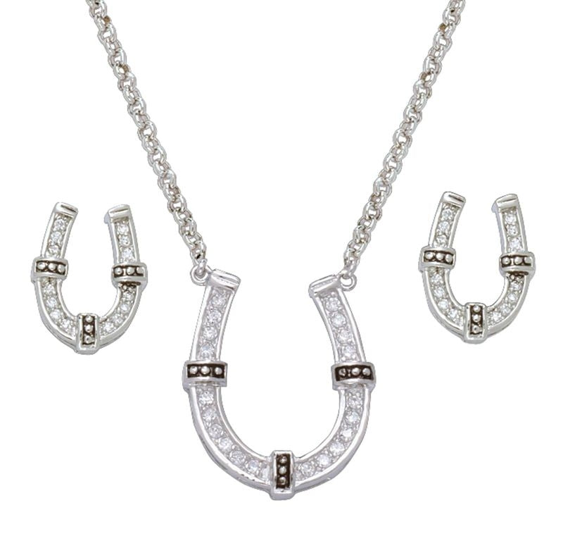 Montana Silver Horseshoes In Rings Jewelry Set