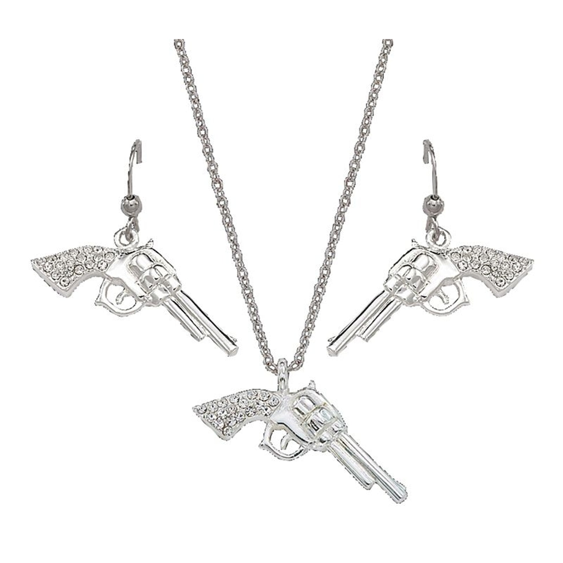 Montana Pistols with Rhinestone Hles Jewelry Set